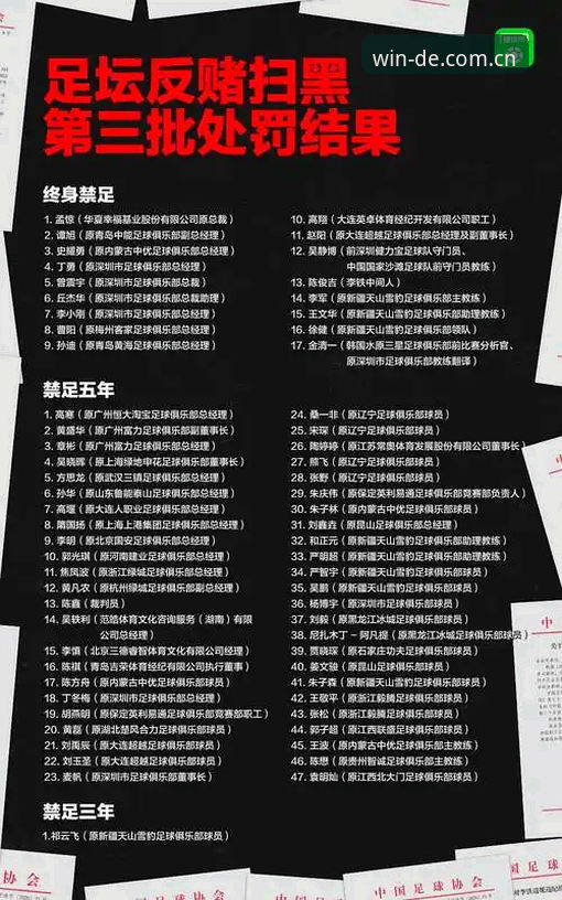 中国足协第三批禁足名单深度解读指南：从德赢体育视角看足球行业整顿